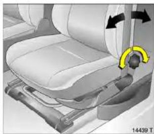 OPEL Zafira (2004) - Vordere Sitze einstellen: Griff ziehen, Sitz verschieben, - 1