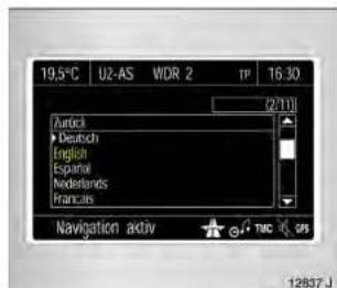 19.5°C U2-AS WDR 2 TP 16:30 [2711] Aurick Deutsch English Español Nederlands Francais Navigation activ TMC 48 12837 J