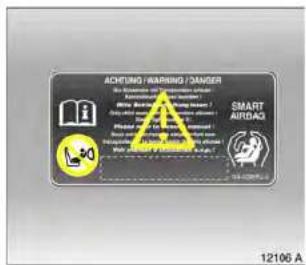 ACHUNG / WARNING / STANGER Smart AIRDAG 12106 A