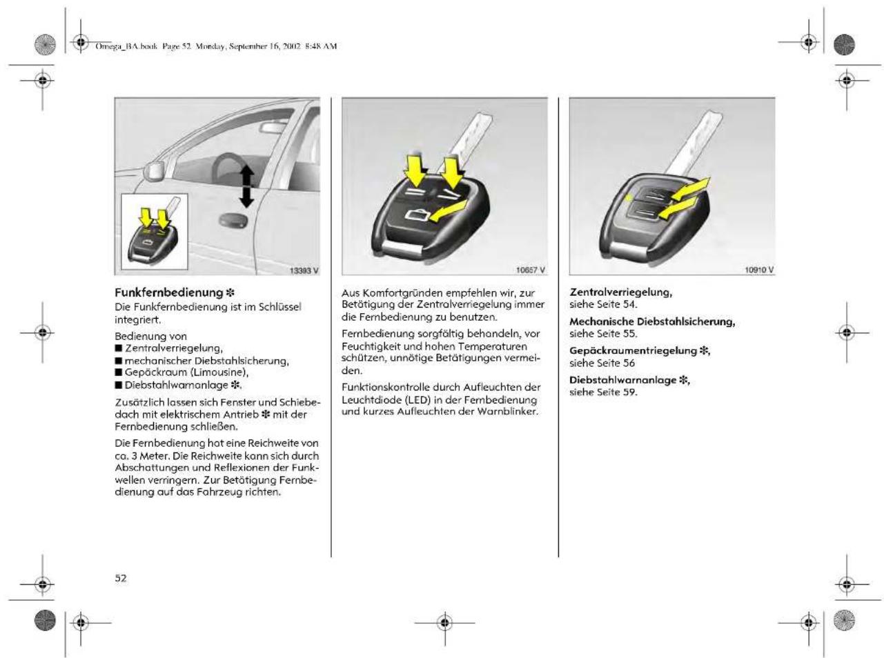 OPEL Omega (2002) - Hinweise - 5