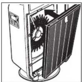 Diagram of a mechanical device with a gear-like opening and fan blade (no text or symbols)
