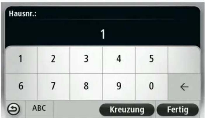 Hausnr.: 1 1 2 3 4 5 6 7 8 9 0 ← ABC Kreuzung Fertig