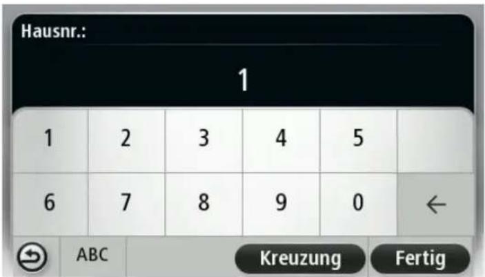 Hausnr.: 1 1 2 3 4 5 6 7 8 9 0 ← ABC Kreuzung Fertig