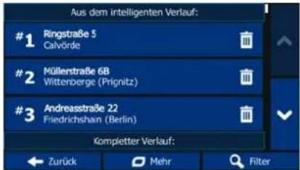 BLAUPUNKT Travel Pilot 54 1081234550001 - Ein Ziel aus dem Verlauf auswählen - 2