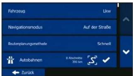 BLAUPUNKT Travel Pilot 54 1081234550001 - Das für Routenplanung verwendete Fahrzeug ändern - 3