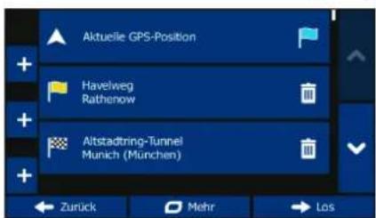 BLAUPUNKT Travel Pilot 54 1081234550001 - Eine Route aus der Liste der Ziele aufbauen (Route erstellen) - 6