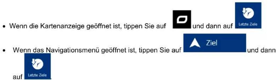 BLAUPUNKT Travel Pilot 54 1081234550001 - Ein Ziel aus dem Verlauf auswählen - 1