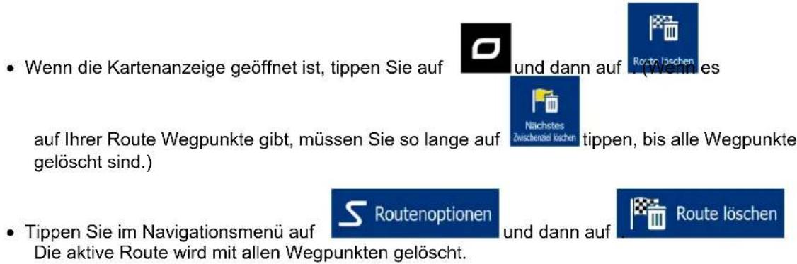 BLAUPUNKT Travel Pilot 54 1081234550001 - Aktive Route löschen - 1