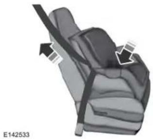 3D illustration of a car seatbelt with arrows indicating direction (no text or symbols)