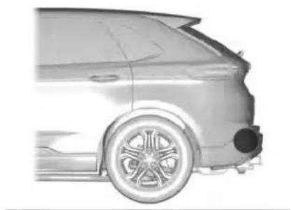 Side profile illustration of a car showing front wheel, rear wheel, and side profile (no text or symbols)