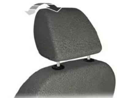 Close-up of a car headrest with black textured surface and two mounting points (no text or symbols visible)