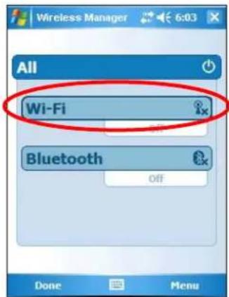 Wireless Manager 6:03 All Wi-Fi Bluetooth Off Done Menu