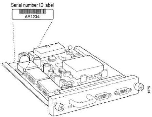 Serial number ID label AA1234 1575