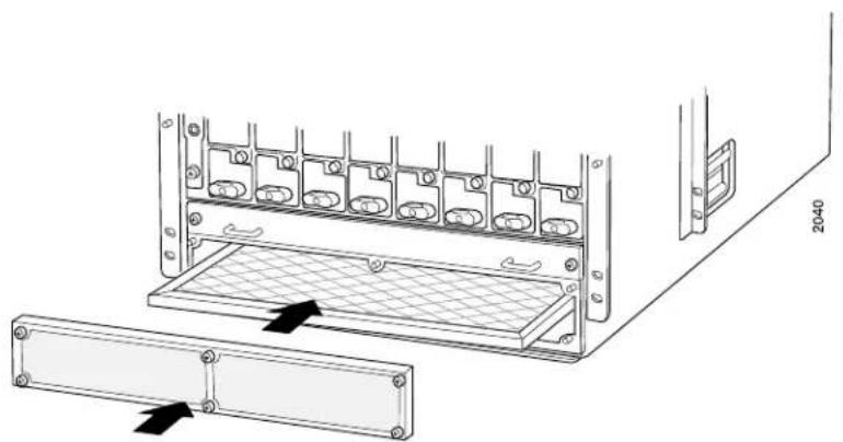 Juniper T1600 - Installing the T1600 Front Air Filter - 1