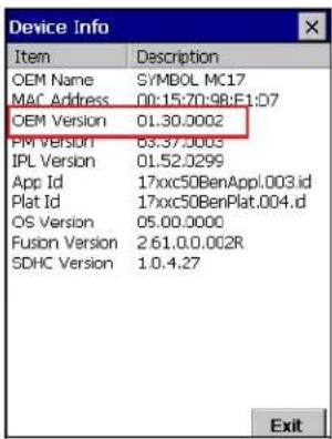 ZEBRA MC17A - OEMSoftware - 2