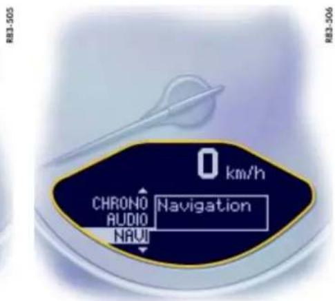 0 km/h CHRONO AUDIO NAVII Navigation RB3-505 RB3-506