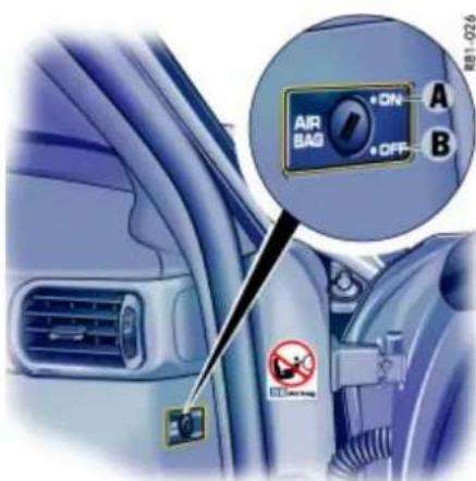 AIR BAG ON OFF A B No 100mm