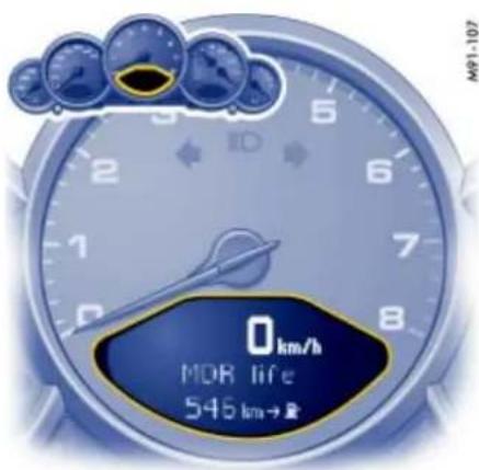 0 km/h MDR life 546 km→2 km