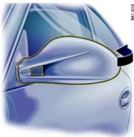 PORSCHE 911 Turbo (2009) - 乘客侧后视镜自动向下旋转 - 1