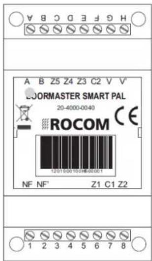 A B Z5 Z4 Z3 C2 V V BOORMASTER SMART PAL 20-4000-0040 ROCOM 12/01/00/19/06-00:01 NF NF° Z1 C1 Z2 1 2 3 4 5 6 7 8