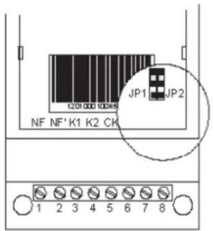 120R 000 100Hz NF NF' K1 K2 CK JP1 JP2 1 2 3 4 5 6 7 8