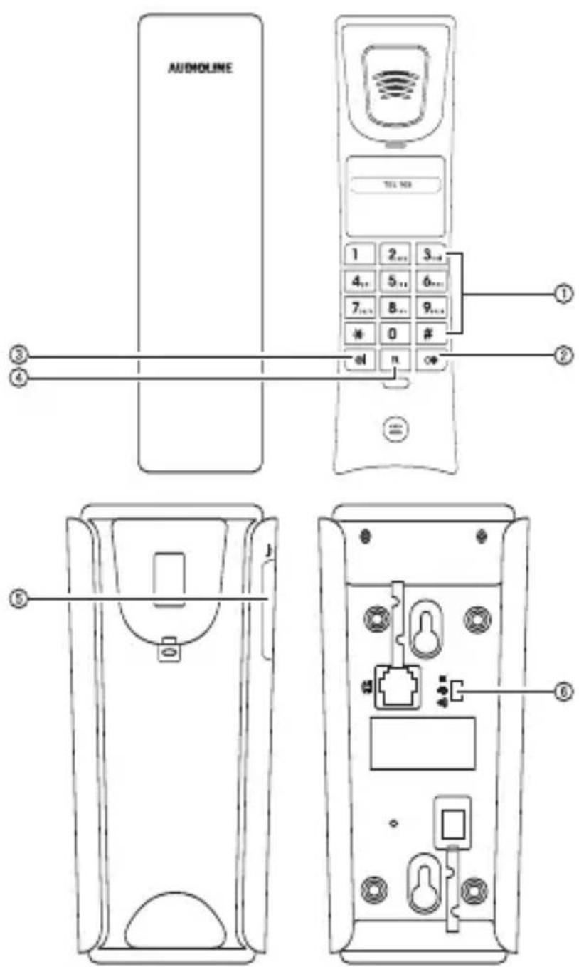 AUDIOLINE TEL 105 - Bedienelemente - 1