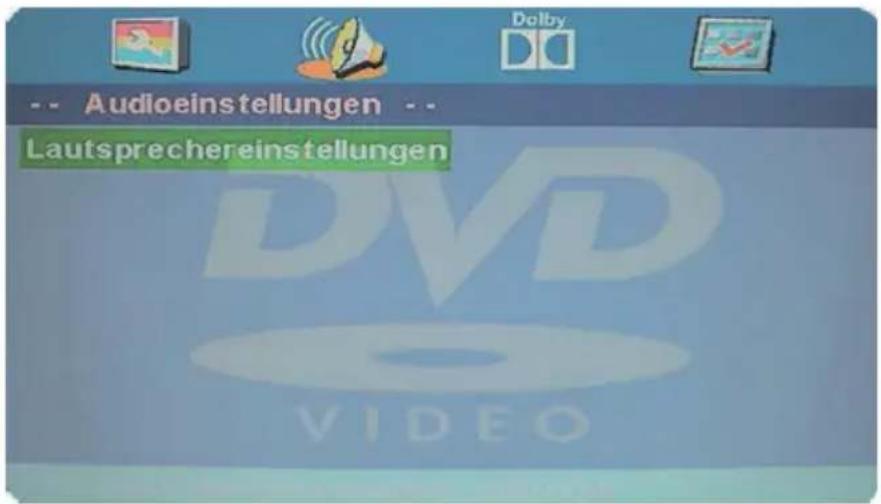 Audioeinstellungen Lautsprechereinstellungen DVD VIDEO