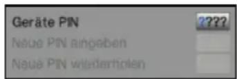 Geräte PIN Neue PIN eingeben Neue PIN wiederhölen