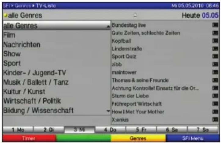 SEI Genres ▶ TV-Liste M 05.05.2010 06:46 alle Genres Heute 05.05 alle Genres Film Nachrichten Show Sport Kinder-/ Jugend-TV Musik / Ballett / Tanz Kultur / Kunst Wirtschaft / Politik Bildung / Wissenschaft Bundestag live Gute Zeiten, schlechte Zeiten Kopfball Lindensstraße Sport Quiz zibb maintower Thomas & seine Freunde Achtung Kontrolle! Einsatz für die Or... Sturm der Liebe Frühreport Wirtschaft How I Met Your Mother Xenius 1 Mo 2 Di 3 Mi 4 Do 5 Fr 6 Sa 7 So Timer Genres SFI Menu