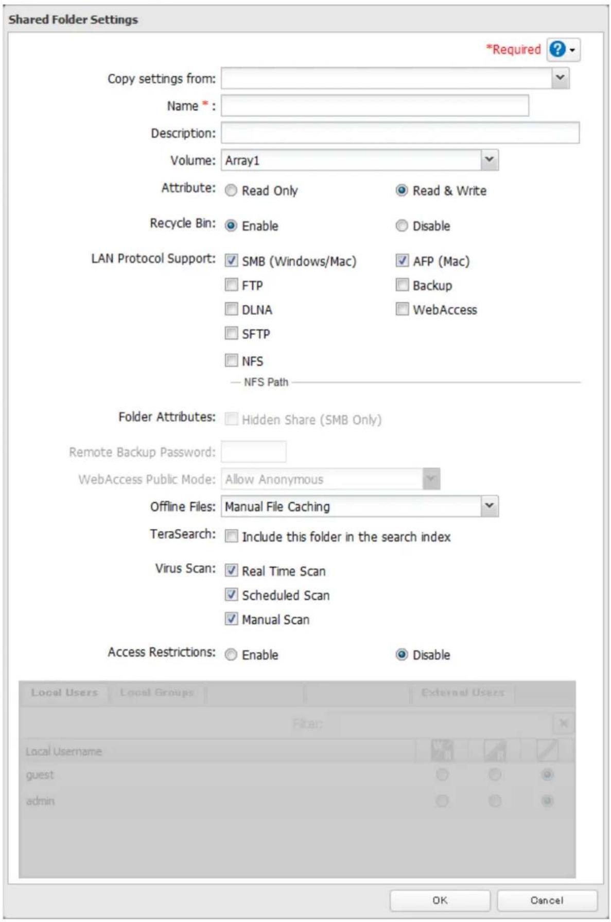 BUFFALO TeraStation 3200D - Click Create Folder. - 2