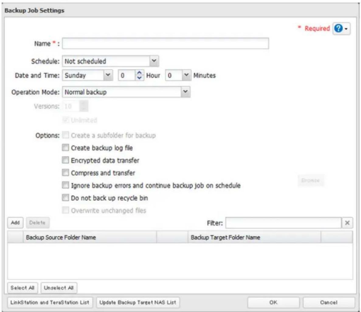 BUFFALO TeraStation 3200D - Select backup settings such as date and time to run. - 1