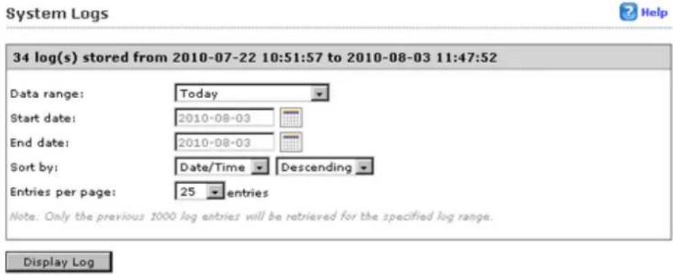 BUFFALO TeraStation 3200D - Click Display Log. - 1