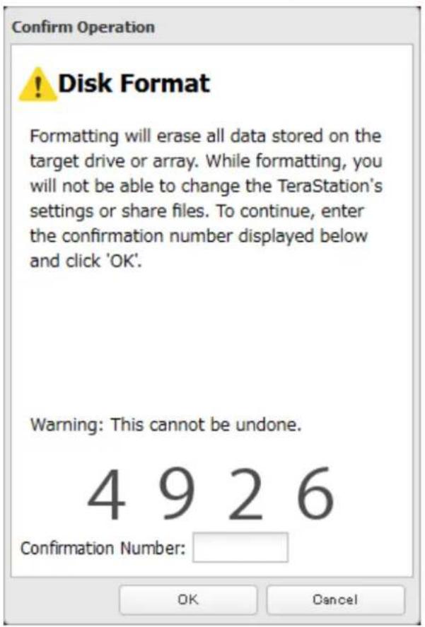 BUFFALO TeraStation 3200D - Select a format type, then click Format. - 2
