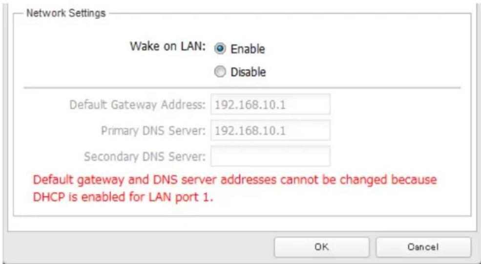 BUFFALO TeraStation 3200D - Enable "Wake-on-LAN", then click OK. - 1