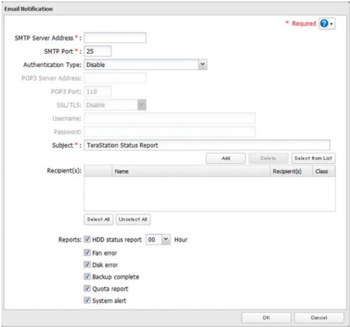 BUFFALO TeraStation 3200D - Email Notification - 3