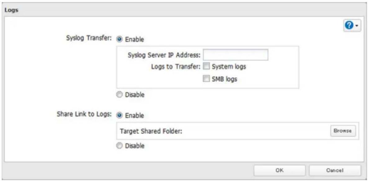 BUFFALO TeraStation 3200D - To create a link to the logs in the shared folder - 1