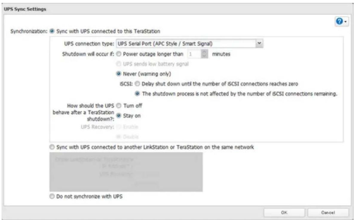 BUFFALO TeraStation 3200D - Configure the desired settings, then OK. - 1