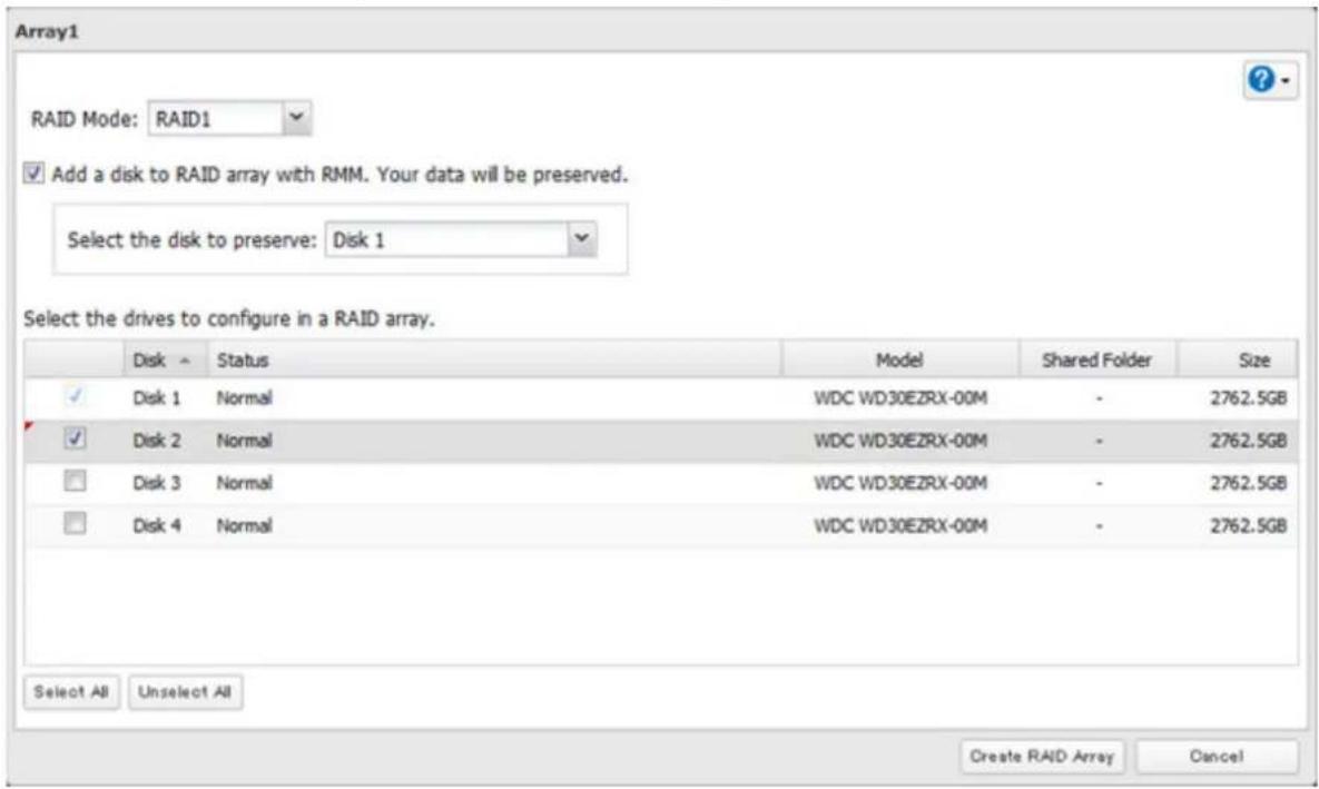 BUFFALO TeraStation 3200D - Check "Add a disk to RAID array with RMM. Your data will be preserved." - 1