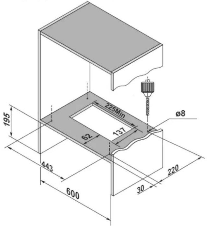 225Min 62 137 Ø8 195 443 600 220 30