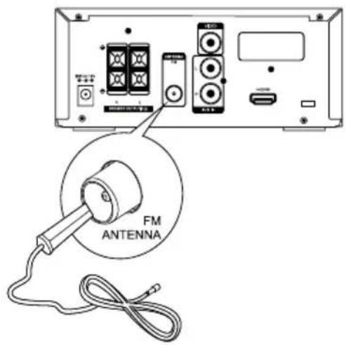 Krüger&Matz KM 1583 - Podłączanie anteny FM - 2