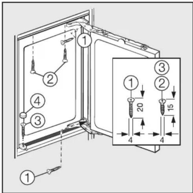 MIELE K 5422 i - Gewicht der Möbeltür - 9