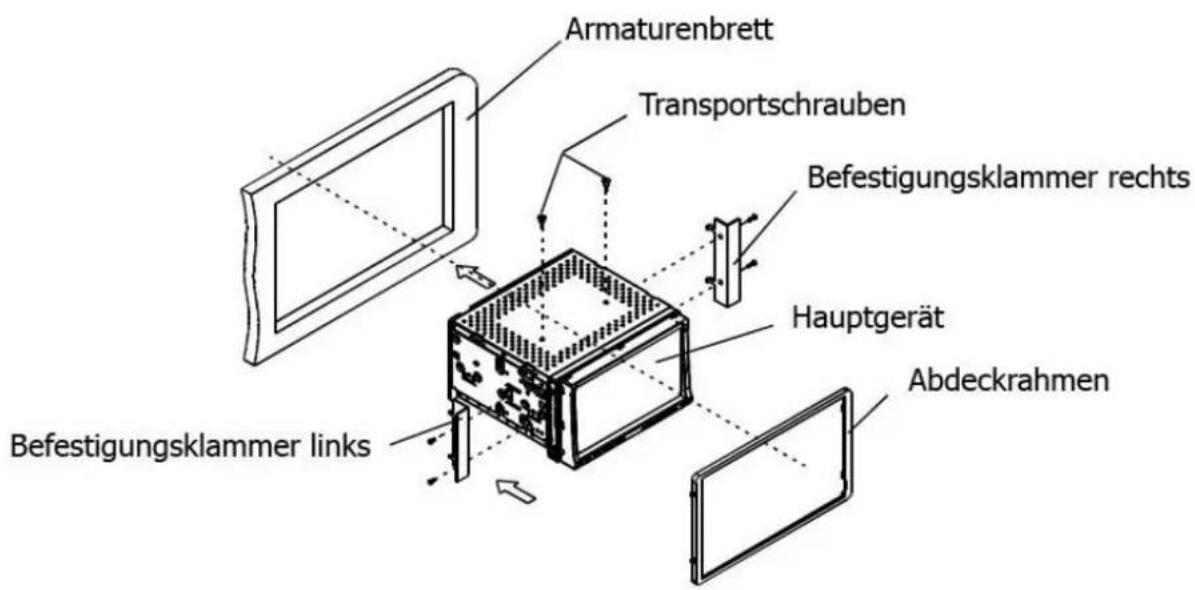 Auna DVA72BT - Einbau des Hauptgerätes - 1