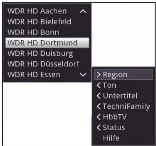 WDR HD Aachen WDR HD Bielefeld WDR HD Bonn WDR HD Dortmund WDR HD Duisburg WDR HD Düsseldorf WDR HD Essen Region