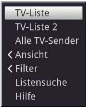 TV-Liste TV-Liste 2 Alle TV-Sender < Ansicht < Filter Listensuche Hilfe