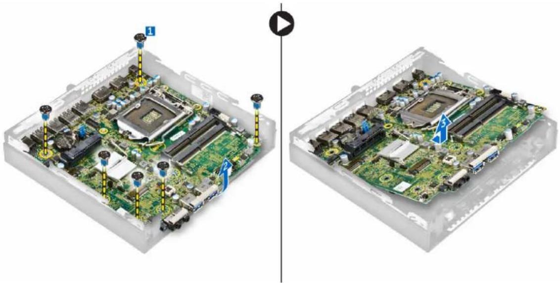 DELL OptiPlex 7040M - Entfernen der Systemplatine - 2