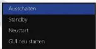 Ausschalten Standby Neustart GUI neu starten