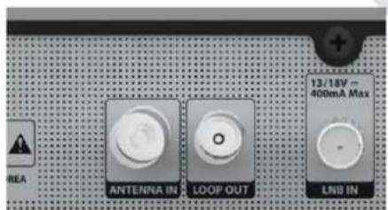 13/18V ~ 400mA Max ANTENNA IN LOOP OUT LNB IN