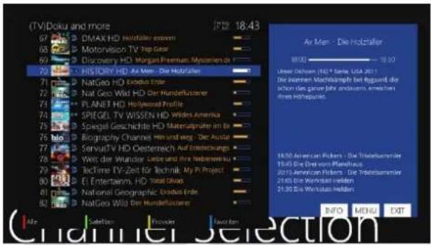 (TV|Doku and more 67 DMAX HD Holställen extern 68 Motorvision TV Top Gear 69 Discovery HD Morgan Freeman, Myssinen di 70 HISTORY HD Ax Men - Die Holställen 71 NatGeo HD Exodus Erste 72 Nat Geo Wid HD Der Hunderkusterer 73 PLANET HD Holvestad Profile 74 SPIEGEL TV WISSEN HD Wides America 75 Spiegel Geschichte HD Materulprüfer im Er 76 Bio Biography Channel Hin und weg - Der Ausral 77 ServusTV HD Oesterreich Auf Ersteckungs 78 Welt der Wunder Liebe und ihre Naherwerku 79 TeTime TV-Zert für Technik My P Project 80 E! Entertainm. HD Total Divas 81 National Geographic Undus Ende 82 NatGeo Wild Der Hunderkusterer Air Man - Die Holställen WDO 18:30 Under Deutschen (14) * Serie, USA 2011 Die Internet Machkumpfe bei fügsamt die schon die genu Jahr andersern, errechen eine Höhepunkt. 19:50 American Peters - Die Tristetnummer 19:40 Die Dire von Planthus 20:15 American Peters - Die Tristetnummer 21:05 Die Werkebel Reiken 21:30 Die Workstation Heiden Air Selection Provider Favorite INFO MENU EXIT