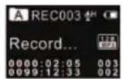 PHILIPS Voice Tracer VTR6600 - Recording Interface Reference: - 1