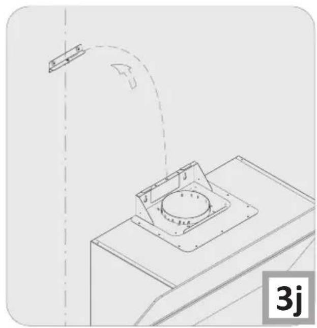 Technical line drawing of a mechanical assembly with a circular component mounted on a base, no visible text or symbols